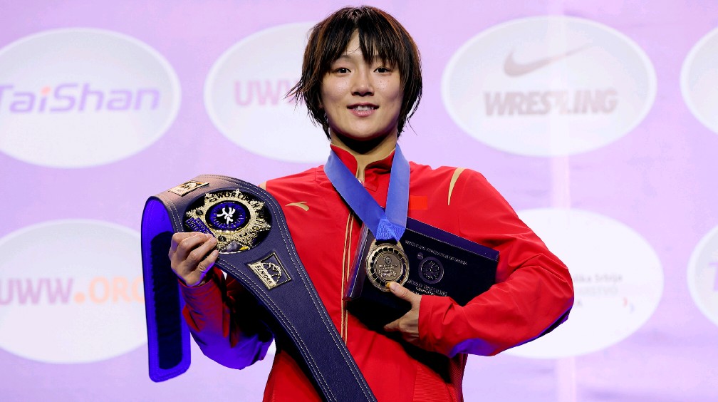 乌克兰选手在摔跤项目中获胜